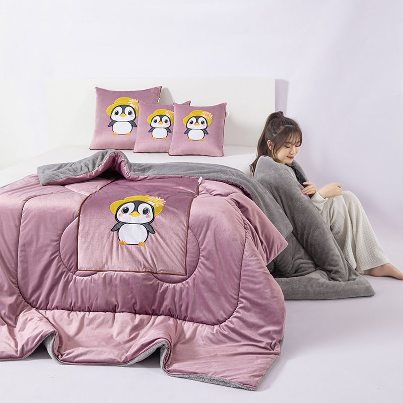 卡通加厚抱枕被子两用汽车二合一靠枕被被午睡枕头靠垫折叠办公室