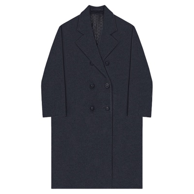 HONORE古月羊绒毛呢落肩大衣