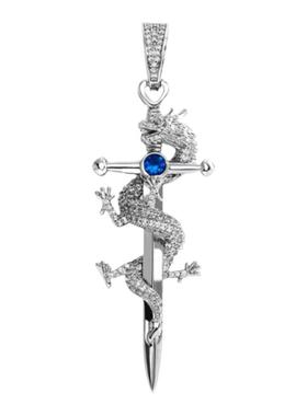 Mr.Blingggggg实心盘龙宝剑吊坠