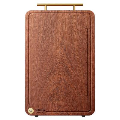 双枪乌檀木矩形抗菌砧板