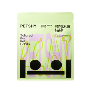 木薯猫砂强吸水结团快不沾底几近无尘植物猫砂PETSHY百宠千爱猫砂