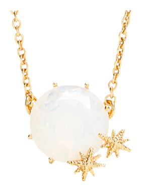 Les Nereides茶白星钻系列 圆形星钻 项链