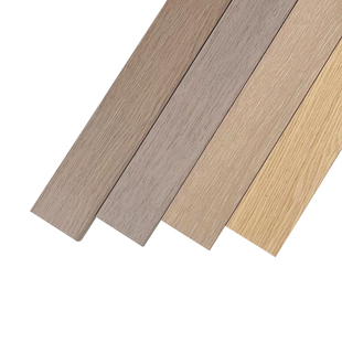 纯实木踢脚线灰棕色地脚线木质木纹原木平板烤漆木地板6cm贴脚线