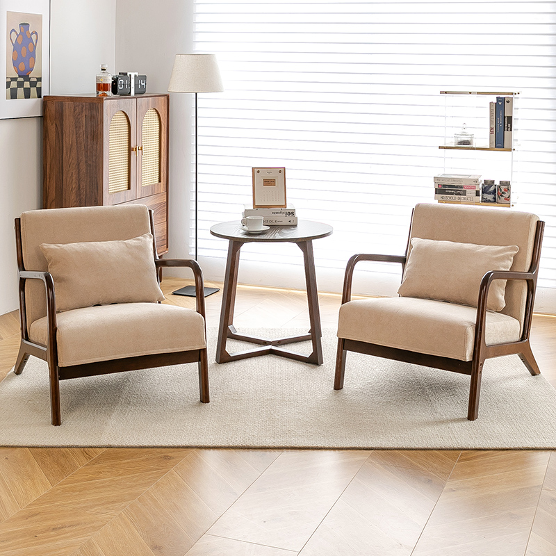 家用实木休闲简约阳台茶桌椅组合小户型一桌二椅子三件套看书喝茶