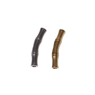 金含竹节弯管3D硬钛钢文玩编绳手串配件diy饰品手工项链长短管