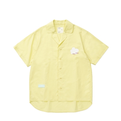 咆哮野兽淡黄色短袖衬衫