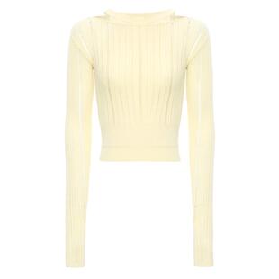 SU玛丝菲尔素针织女秋款设计感时尚一字领显瘦显身形毛衣上衣