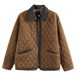 PLUS CRASH冬季老钱风高级感男装新款翻领棉服夹克外套男女同款