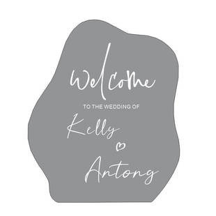 ins亚克力镜面板婚庆迎宾牌拍照道具反光耐摔异形展示镜面板定制