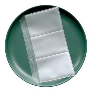 拉链袋加厚透明资料卡位格袋today尺六孔A6A7A5活页手账本册配件