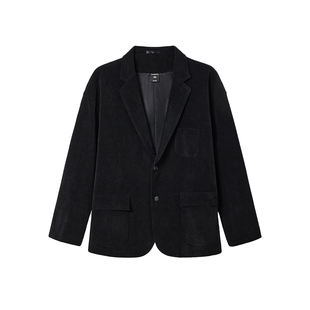 韦恩泽维尔大码欧棉绒西服男秋季加肥加大宽松轻商务休闲西装8737