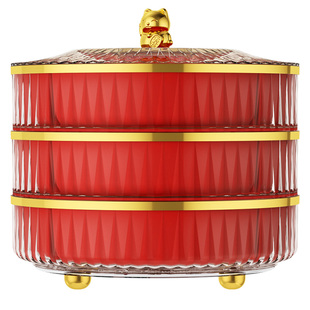 高档果盘乔迁之喜干果盘新年糖果盒全盒2025新款零食瓜子摆放盘