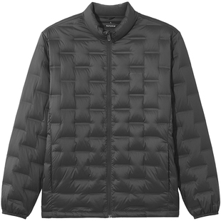 热风男士轻薄羽绒服2025年冬季新款立领羽绒服叠穿内胆轻薄外套