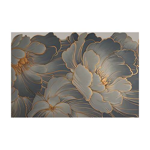 欧式轻奢高级花朵入户门地垫耐脏免洗pvc进门地毯可裁剪门口脚垫