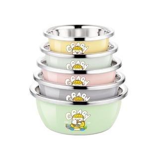 国风不锈钢盆家用厨房洗菜盆沥水篮打蛋发面盆加厚和面盆洗水果篮