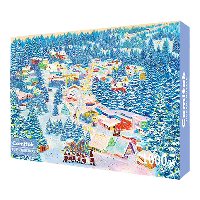 Comitok圣诞好忙拼图蓝卡1000片