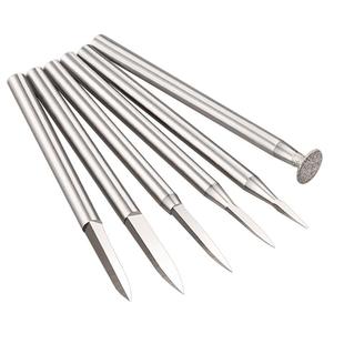 雕刻尖刀木雕刀宝剑刀头高速电动打磨电磨牙机核雕全套装雕刻工具