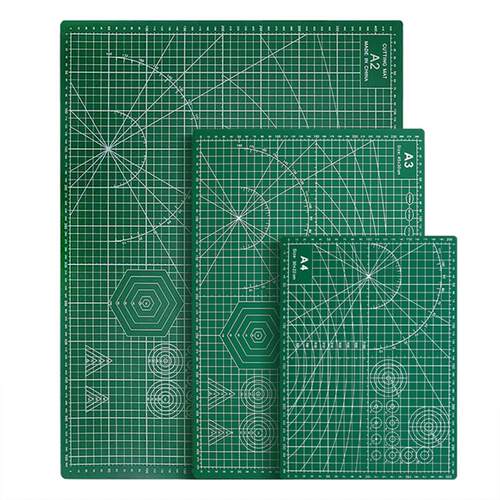 A4美工裁纸切割垫板a3大号手工DIY双面用套装a2桌面刻板学生用画画工作pvc绿色软桌垫a4模型防割双面雕刻尺寸