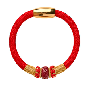 2026马年九乘迦叶金刚结红绳手链男女本命年朱砂转运珠护身手绳镯