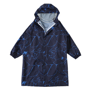 加大板型长款儿童雨衣男小学生上学雨披初中生中大童雨衣带书包位