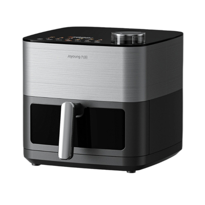 九阳空气炸锅家用双热源8L大容量可视免翻面金属电炸锅烹饪机V589