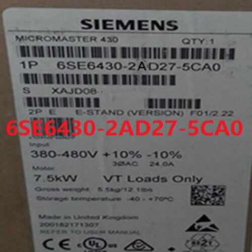 议价西门子430变频器6SE6430-2AD27-5CA0全新原装6SE64302AD275CA