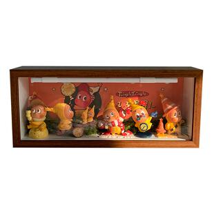 泡泡玛特我们都是星星人系列盲盒收纳盒展示柜防尘造景相框展示盒