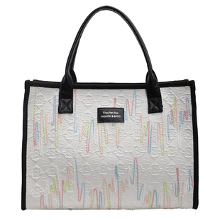 女士高颜值手提大容量帆布包女高级感上班族通勤托特包大号手提袋