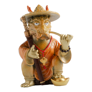 观铜原创龙大侠铜摆件家居装饰品客厅柜子办公室桌面创意高档礼品