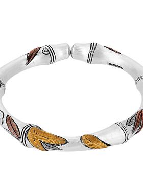 手工实心非遗2025新款竹节镶金