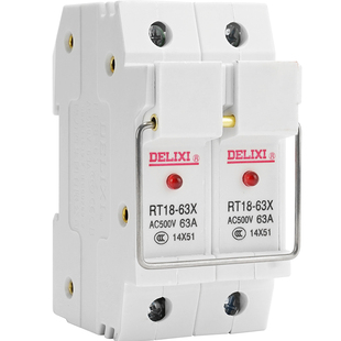 德力西熔断器芯子RT18-32陶瓷圆柱形熔断体插入式保险丝10A 10*38