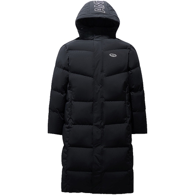 安踏男防泼水羽绒服时尚长款