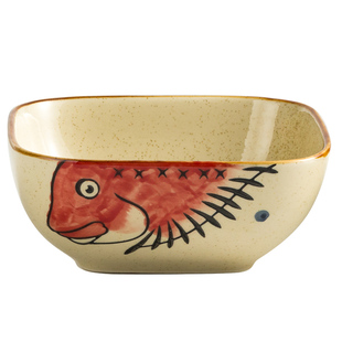 碗釉下彩日式方碗小陶瓷碗汤碗家用饭碗方形碗餐具盘子碟子蘸料碗