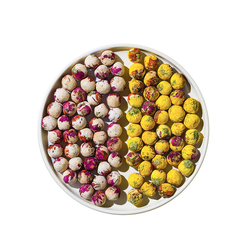 云南龙珠花茶16颗玻璃瓶装花茶球