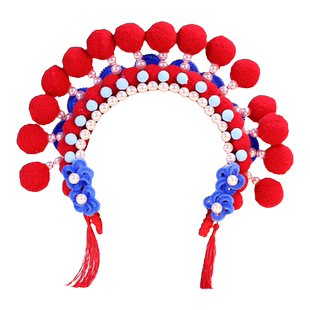 新年春手工扭扭棒京剧头饰diy材料头箍儿童发饰戏曲人物凤冠发箍