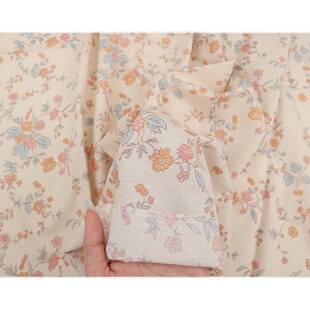 韩国进口布Nesshome30支平纹棉布料裙子弗洛里亚舒适包袋服装面料