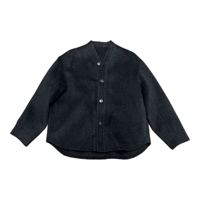 驼绒双面羊毛呢外套短款大衣道袍