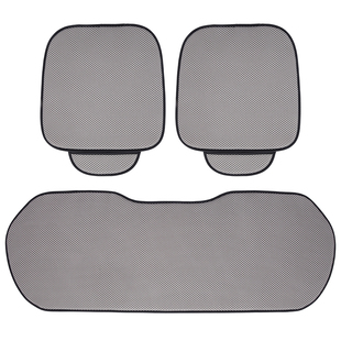 夏季汽车凉坐垫冰丝三件套车载凉席通风透气座垫套四季通用防滑垫