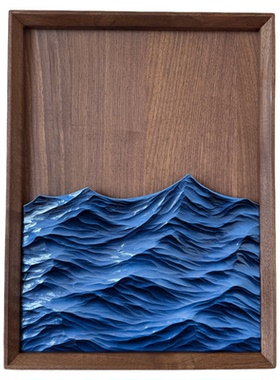 立体雕刻装饰画大海手工摆件挂画