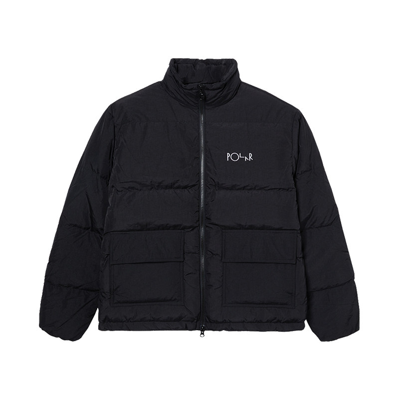 PolarSkateCo立领刺绣羽绒服