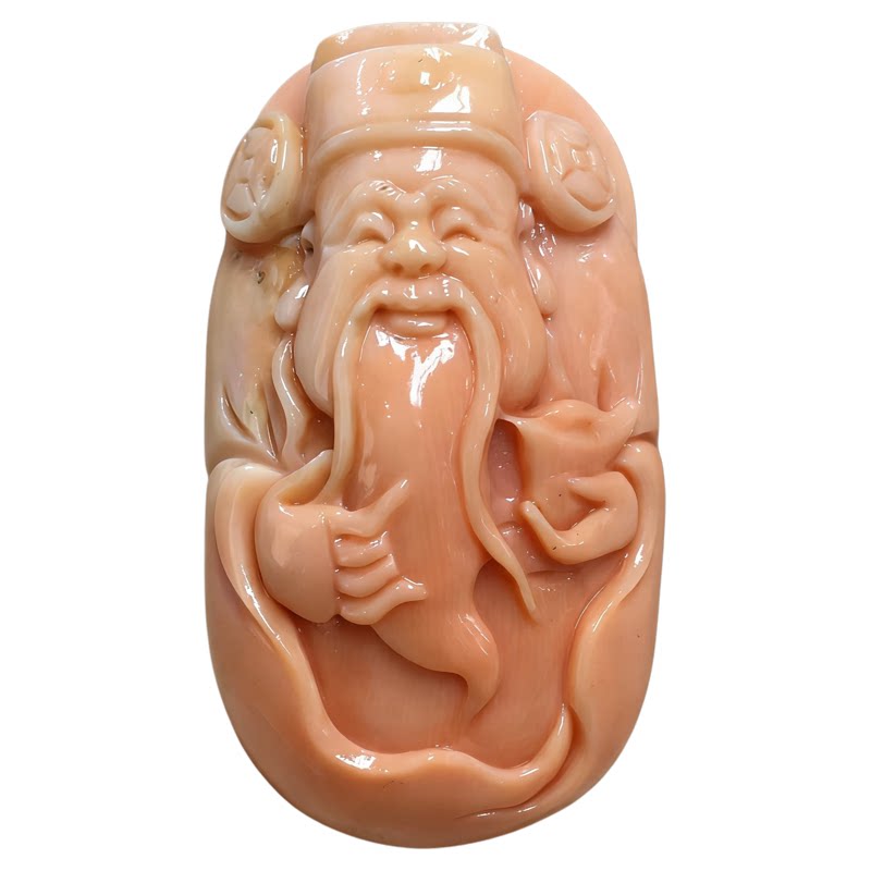 ENIMOL莫莫珊瑚财神雕刻吊坠