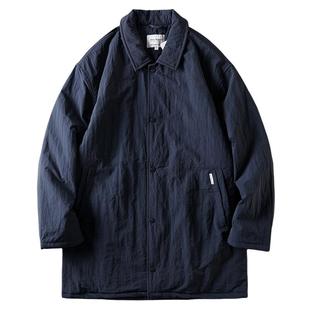 日系中长款棉服男冬季外套男士加厚棉袄大衣外贸男装秋冬复古棉衣