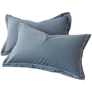 A类纯棉加厚磨毛枕套一对装100%全棉加大50*80枕头套40*60cm48*74