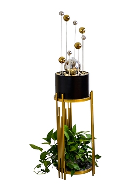 轻奢流水喷泉落地摆件点道不锈钢