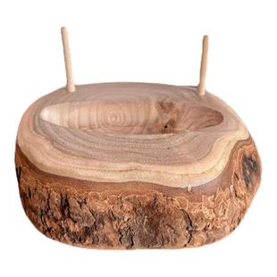 石头画支架原石摆件托架原木底座奇石展示台全实木底托异形木头座