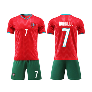 2026世界杯葡萄牙国家队球衣c罗球衣成人儿童比赛足球服套装定制