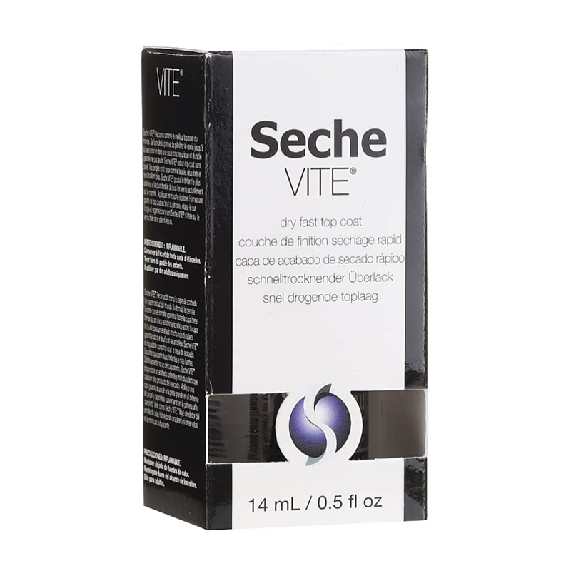 美国seche vite顶油快干亮油指甲油封层透明免烤光亮甲油持久速干