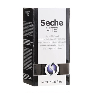 美国seche vite顶油快干亮油指甲油封层透明免烤光亮甲油持久速干