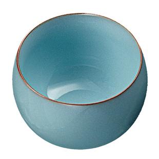 廷怀窑汝州汝瓷天青汝窑主人杯女高端茶杯手工男士冰裂纹开片可养