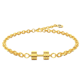 RAWNESS 简约高级感哑铃十字链手链男不掉色美式轻奢钛钢手链手环